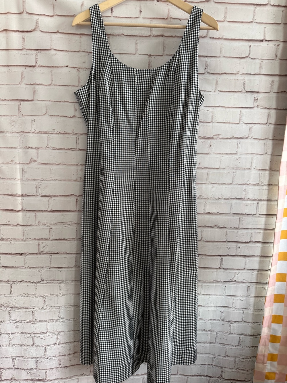 a new day Black & White Gingham Midi Dress